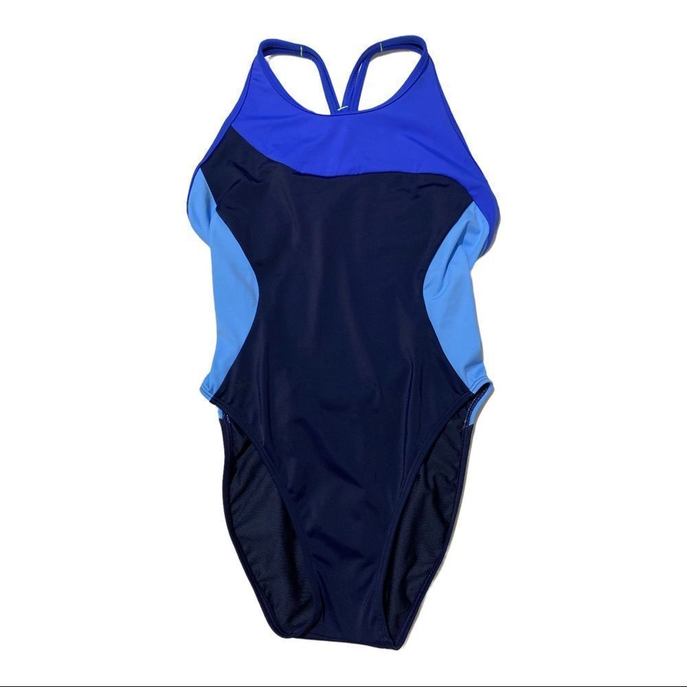 Athleta Freestyle Colorblock One Piece Competition NWT Navy Blue XXS-XS-S-M​